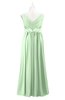 ColsBM Malaysia Light Green Plus Size Bridesmaid Dresses Floor Length Sleeveless V-neck Sexy A-line Zipper