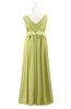 ColsBM Malaysia Linden Green Plus Size Bridesmaid Dresses Floor Length Sleeveless V-neck Sexy A-line Zipper