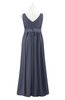 ColsBM Malaysia Nightshadow Blue Plus Size Bridesmaid Dresses Floor Length Sleeveless V-neck Sexy A-line Zipper