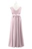 ColsBM Malaysia Pale Lilac Plus Size Bridesmaid Dresses Floor Length Sleeveless V-neck Sexy A-line Zipper