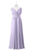 ColsBM Malaysia Pastel Lilac Plus Size Bridesmaid Dresses Floor Length Sleeveless V-neck Sexy A-line Zipper