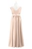 ColsBM Malaysia Peach Puree Plus Size Bridesmaid Dresses Floor Length Sleeveless V-neck Sexy A-line Zipper