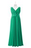 ColsBM Malaysia Pepper Green Plus Size Bridesmaid Dresses Floor Length Sleeveless V-neck Sexy A-line Zipper