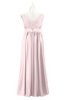 ColsBM Malaysia Petal Pink Plus Size Bridesmaid Dresses Floor Length Sleeveless V-neck Sexy A-line Zipper