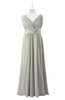 ColsBM Malaysia Platinum Plus Size Bridesmaid Dresses Floor Length Sleeveless V-neck Sexy A-line Zipper