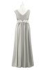 ColsBM Malaysia Platinum Plus Size Bridesmaid Dresses Floor Length Sleeveless V-neck Sexy A-line Zipper