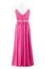 ColsBM Malaysia Rose Pink Plus Size Bridesmaid Dresses Floor Length Sleeveless V-neck Sexy A-line Zipper