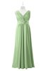 ColsBM Malaysia Sage Green Plus Size Bridesmaid Dresses Floor Length Sleeveless V-neck Sexy A-line Zipper