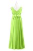 ColsBM Malaysia Sharp Green Plus Size Bridesmaid Dresses Floor Length Sleeveless V-neck Sexy A-line Zipper