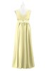ColsBM Malaysia Soft Yellow Plus Size Bridesmaid Dresses Floor Length Sleeveless V-neck Sexy A-line Zipper