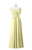 ColsBM Malaysia Wax Yellow Plus Size Bridesmaid Dresses Floor Length Sleeveless V-neck Sexy A-line Zipper