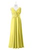 ColsBM Malaysia Yellow Iris Plus Size Bridesmaid Dresses Floor Length Sleeveless V-neck Sexy A-line Zipper