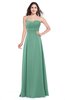 ColsBM Jadyn Beryl Green Bridesmaid Dresses Zip up Classic Strapless Pleated A-line Floor Length