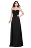 ColsBM Jadyn Black Bridesmaid Dresses Zip up Classic Strapless Pleated A-line Floor Length