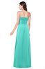 ColsBM Jadyn Blue Turquoise Bridesmaid Dresses Zip up Classic Strapless Pleated A-line Floor Length
