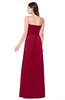 ColsBM Jadyn Dark Red Bridesmaid Dresses Zip up Classic Strapless Pleated A-line Floor Length