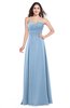 ColsBM Jadyn Dusty Blue Bridesmaid Dresses Zip up Classic Strapless Pleated A-line Floor Length