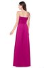 ColsBM Jadyn Hot Pink Bridesmaid Dresses Zip up Classic Strapless Pleated A-line Floor Length