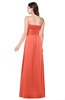 ColsBM Jadyn Living Coral Bridesmaid Dresses Zip up Classic Strapless Pleated A-line Floor Length