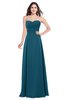 ColsBM Jadyn Moroccan Blue Bridesmaid Dresses Zip up Classic Strapless Pleated A-line Floor Length