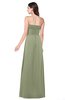 ColsBM Jadyn Moss Green Bridesmaid Dresses Zip up Classic Strapless Pleated A-line Floor Length