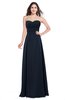 ColsBM Jadyn Navy Blue Bridesmaid Dresses Zip up Classic Strapless Pleated A-line Floor Length