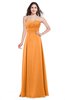 ColsBM Jadyn Orange Bridesmaid Dresses Zip up Classic Strapless Pleated A-line Floor Length