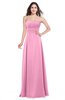 ColsBM Jadyn Pink Bridesmaid Dresses Zip up Classic Strapless Pleated A-line Floor Length