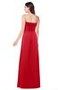 ColsBM Jadyn Red Bridesmaid Dresses Zip up Classic Strapless Pleated A-line Floor Length