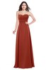 ColsBM Jadyn Rust Bridesmaid Dresses Zip up Classic Strapless Pleated A-line Floor Length