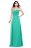 ColsBM Jadyn Viridian Green Bridesmaid Dresses Zip up Classic Strapless Pleated A-line Floor Length