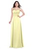 ColsBM Jadyn Wax Yellow Bridesmaid Dresses Zip up Classic Strapless Pleated A-line Floor Length