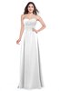 ColsBM Jadyn White Bridesmaid Dresses Zip up Classic Strapless Pleated A-line Floor Length