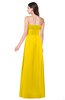 ColsBM Jadyn Yellow Bridesmaid Dresses Zip up Classic Strapless Pleated A-line Floor Length