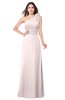 ColsBM Lashay Angel Wing Bridesmaid Dresses Sleeveless Asymmetric Neckline Simple Floor Length Sash Zipper