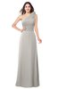 ColsBM Lashay Ashes Of Roses Bridesmaid Dresses Sleeveless Asymmetric Neckline Simple Floor Length Sash Zipper