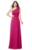 ColsBM Lashay Beetroot Purple Bridesmaid Dresses Sleeveless Asymmetric Neckline Simple Floor Length Sash Zipper