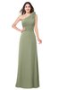 ColsBM Lashay Bog Bridesmaid Dresses Sleeveless Asymmetric Neckline Simple Floor Length Sash Zipper