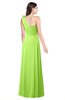 ColsBM Lashay Bright Green Bridesmaid Dresses Sleeveless Asymmetric Neckline Simple Floor Length Sash Zipper