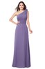 ColsBM Lashay Chalk Violet Bridesmaid Dresses Sleeveless Asymmetric Neckline Simple Floor Length Sash Zipper