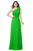 ColsBM Lashay Classic Green Bridesmaid Dresses Sleeveless Asymmetric Neckline Simple Floor Length Sash Zipper