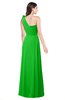 ColsBM Lashay Classic Green Bridesmaid Dresses Sleeveless Asymmetric Neckline Simple Floor Length Sash Zipper