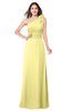 ColsBM Lashay Daffodil Bridesmaid Dresses Sleeveless Asymmetric Neckline Simple Floor Length Sash Zipper