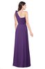 ColsBM Lashay Dark Purple Bridesmaid Dresses Sleeveless Asymmetric Neckline Simple Floor Length Sash Zipper