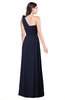 ColsBM Lashay Dark Sapphire Bridesmaid Dresses Sleeveless Asymmetric Neckline Simple Floor Length Sash Zipper