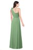 ColsBM Lashay Fair Green Bridesmaid Dresses Sleeveless Asymmetric Neckline Simple Floor Length Sash Zipper