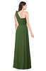 ColsBM Lashay Garden Green Bridesmaid Dresses Sleeveless Asymmetric Neckline Simple Floor Length Sash Zipper