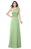ColsBM Lashay Gleam Bridesmaid Dresses Sleeveless Asymmetric Neckline Simple Floor Length Sash Zipper