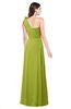 ColsBM Lashay Green Oasis Bridesmaid Dresses Sleeveless Asymmetric Neckline Simple Floor Length Sash Zipper