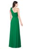 ColsBM Lashay Green Bridesmaid Dresses Sleeveless Asymmetric Neckline Simple Floor Length Sash Zipper